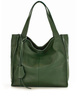 Modna torebka damska skórzany shopper bag - MARCO MAZZINI Portofino Max ciemny zielony
