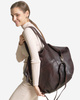 Torba damska skórzana shopper z kieszeniami - It bag MARCO MAZZINI smooth brąz caffe