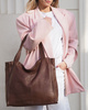 MARCO MAZZINI Torebka miejski shopper bag skóra naturalna handmade brąz