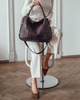 MARCO MAZZINI Miejska torebka skórzana na ramię city sholder handmade bag brąz caffe